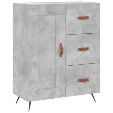 vidaXL Ντουλάπι Γκρι Σκυροδέματος 69,5x34x90cm Επεξεργασμένο Ξύλο 1 τεμ.