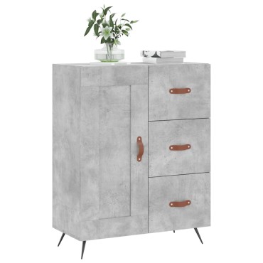 vidaXL Ντουλάπι Γκρι Σκυροδέματος 69,5x34x90cm Επεξεργασμένο Ξύλο 1 τεμ.