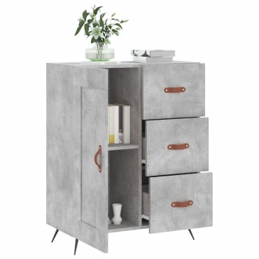 vidaXL Ντουλάπι Γκρι Σκυροδέματος 69,5x34x90cm Επεξεργασμένο Ξύλο 1 τεμ.