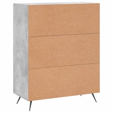 vidaXL Ντουλάπι Γκρι Σκυροδέματος 69,5x34x90cm Επεξεργασμένο Ξύλο 1 τεμ.
