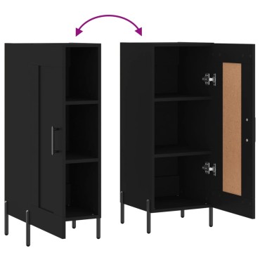 vidaXL Ντουλάπι Μαύρο 34,5x34x90cm από Επεξεργασμένο Ξύλο 1 τεμ.