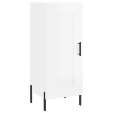 vidaXL Ντουλάπι Γυαλιστερό Λευκό 34,5x34x90cm Επεξεργασμένο Ξύλο 1 τεμ.