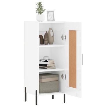 vidaXL Ντουλάπι Γυαλιστερό Λευκό 34,5x34x90cm Επεξεργασμένο Ξύλο 1 τεμ.