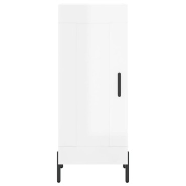 vidaXL Ντουλάπι Γυαλιστερό Λευκό 34,5x34x90cm Επεξεργασμένο Ξύλο 1 τεμ.