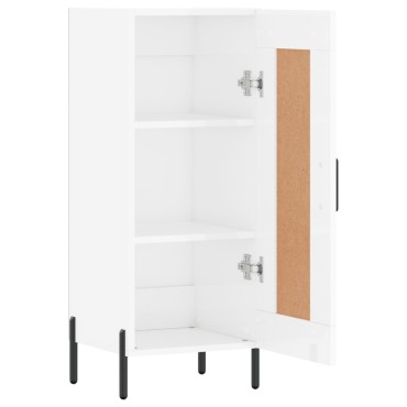 vidaXL Ντουλάπι Γυαλιστερό Λευκό 34,5x34x90cm Επεξεργασμένο Ξύλο 1 τεμ.