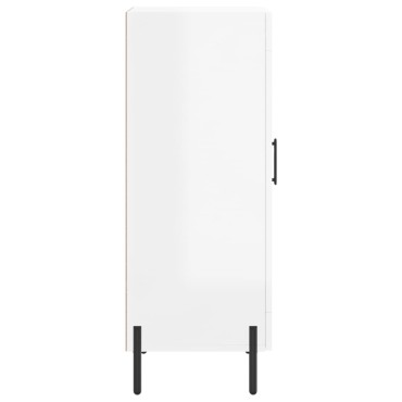 vidaXL Ντουλάπι Γυαλιστερό Λευκό 34,5x34x90cm Επεξεργασμένο Ξύλο 1 τεμ.