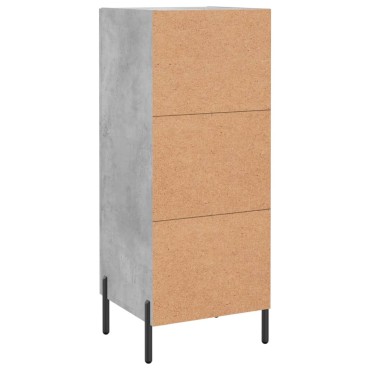 vidaXL Ντουλάπι Γκρι Σκυροδέματος 34,5x34x90cm Επεξεργασμένο Ξύλο 1 τεμ.