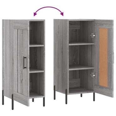 vidaXL Ντουλάπι Γκρι Sonoma 34,5x34x90cm από Επεξεργασμένο Ξύλο 1 τεμ.