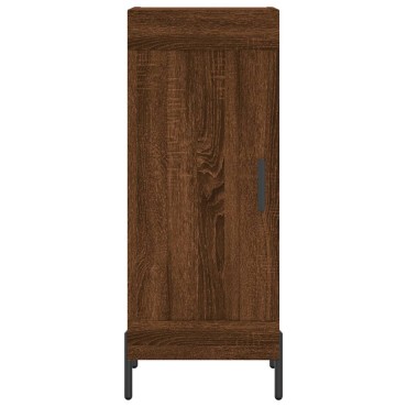 vidaXL Ντουλάπι Καφέ Δρυς 34,5x34x90cm Επεξεργασμένο Ξύλο 1 τεμ.