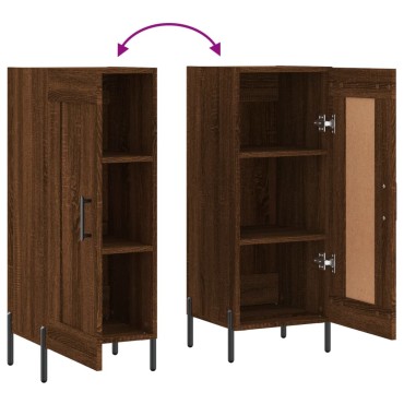 vidaXL Ντουλάπι Καφέ Δρυς 34,5x34x90cm Επεξεργασμένο Ξύλο 1 τεμ.