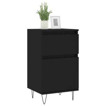 vidaXL Ντουλάπια 2 τεμ. Μαύρα 40x35x70cm από Επεξεργασμένο Ξύλο