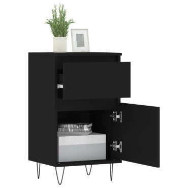 vidaXL Ντουλάπια 2 τεμ. Μαύρα 40x35x70cm από Επεξεργασμένο Ξύλο