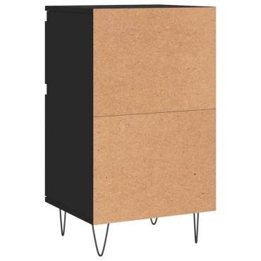 vidaXL Ντουλάπια 2 τεμ. Μαύρα 40x35x70cm από Επεξεργασμένο Ξύλο
