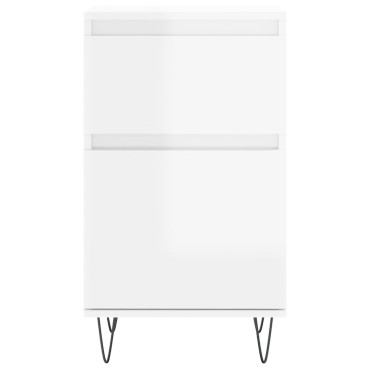 vidaXL Ντουλάπια 2 τεμ. Γυαλιστ. Λευκό 40x35x70cm από Επεξεργ. Ξύλο