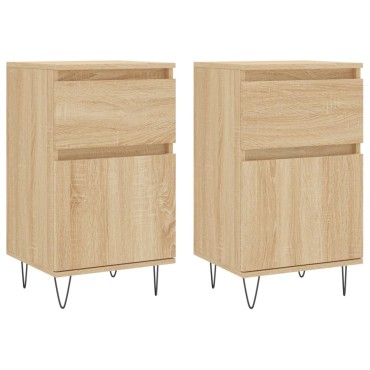 vidaXL Ντουλάπια 2 τεμ. Sonoma Δρυς 40x35x70cm Επεξεργασμένο Ξύλο