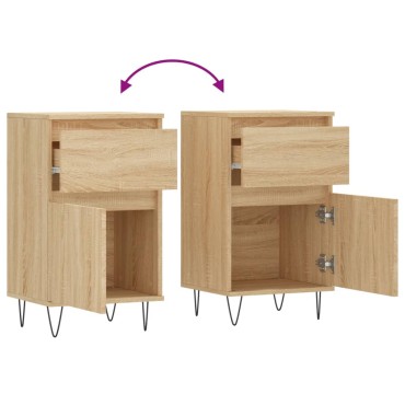 vidaXL Ντουλάπια 2 τεμ. Sonoma Δρυς 40x35x70cm Επεξεργασμένο Ξύλο