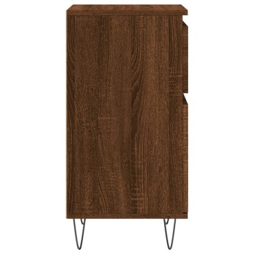 vidaXL Ντουλάπια 2 τεμ. Καφέ Δρυς 40x35x70cm από Επεξεργασμένο Ξύλο