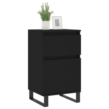 vidaXL Ντουλάπια 2 τεμ. Μαύρα 40x35x70cm από Επεξεργασμένο Ξύλο