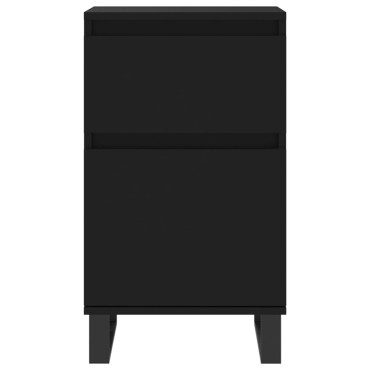 vidaXL Ντουλάπια 2 τεμ. Μαύρα 40x35x70cm από Επεξεργασμένο Ξύλο