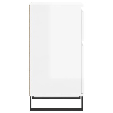vidaXL Ντουλάπια 2 τεμ. Γυαλιστ. Λευκό 40x35x70cm από Επεξεργ. Ξύλο