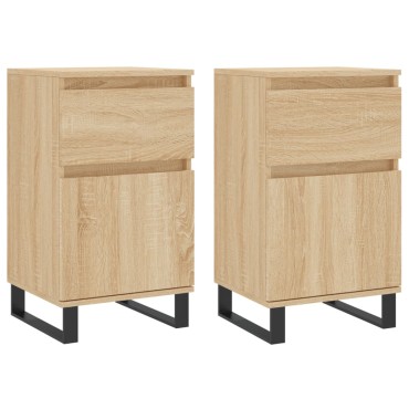 vidaXL Ντουλάπια 2 τεμ. Sonoma Δρυς 40x35x70cm Επεξεργασμένο Ξύλο
