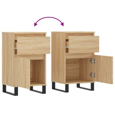 vidaXL Ντουλάπια 2 τεμ. Sonoma Δρυς 40x35x70cm Επεξεργασμένο Ξύλο