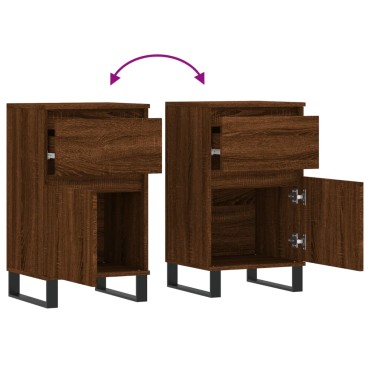 vidaXL Συρταριέρα Καφέ Δρυς 40x35x70cm από Επεξεργασμένο Ξύλο 1 τεμ.