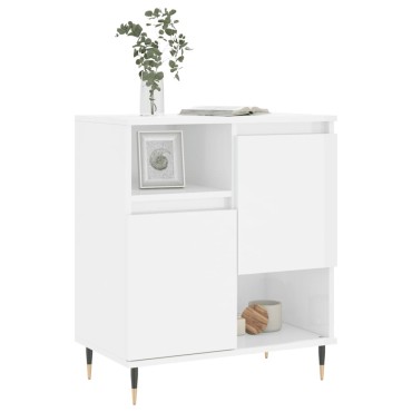 vidaXL Ντουλάπι Γυαλιστερό Λευκό 60x35x70cm από Επεξεργασμένο Ξύλο 1 τεμ.