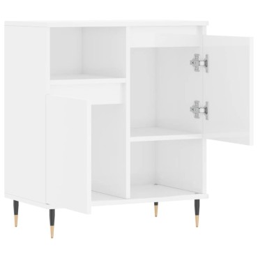 vidaXL Ντουλάπι Γυαλιστερό Λευκό 60x35x70cm από Επεξεργασμένο Ξύλο 1 τεμ.