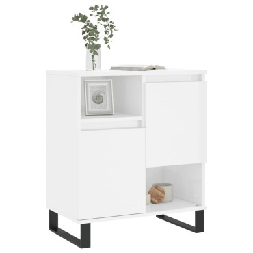vidaXL Ντουλάπι Γυαλιστερό Λευκό 60x35x70cm από Επεξεργασμένο Ξύλο 1 τεμ.