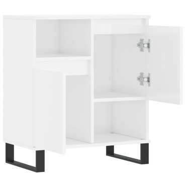 vidaXL Ντουλάπι Γυαλιστερό Λευκό 60x35x70cm από Επεξεργασμένο Ξύλο 1 τεμ.