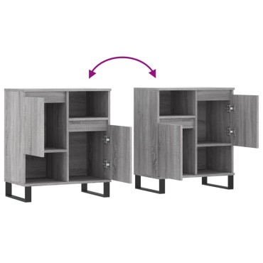 vidaXL Ντουλάπι Γκρι Sonoma 60x35x70cm από Επεξεργασμένο Ξύλο 1 τεμ.