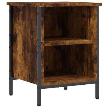 vidaXL Παπουτσοθήκη Καπνιστή Δρυς 38x35x50cm από Επεξεργ. Ξύλο