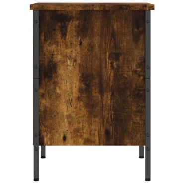 vidaXL Παπουτσοθήκη Καπνιστή Δρυς 38x35x50cm από Επεξεργ. Ξύλο