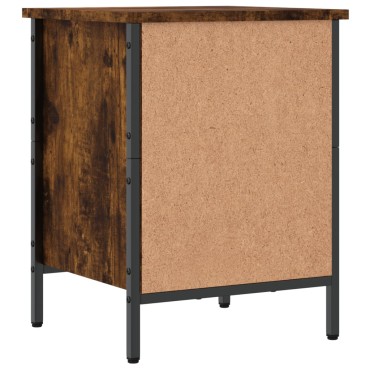 vidaXL Παπουτσοθήκη Καπνιστή Δρυς 38x35x50cm από Επεξεργ. Ξύλο
