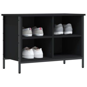 vidaXL Παπουτσοθήκη Μαύρη 69x35x50cm από Επεξεργασμένο Ξύλο