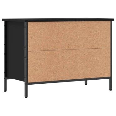 vidaXL Παπουτσοθήκη Μαύρη 69x35x50cm από Επεξεργασμένο Ξύλο