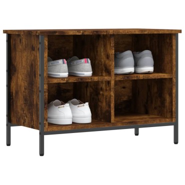 vidaXL Παπουτσοθήκη Καπνιστή Δρυς 69x35x50cm από Επεξεργ. Ξύλο