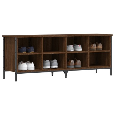 vidaXL Παπουτσοθήκη Καφέ Δρυς 131x35x50cm από Επεξεργασμένο Ξύλο
