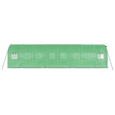 vidaXL Θερμοκήπιο Πράσινο 16 μ² 8 x 2 x 2 μ. με Ατσάλινο Πλαίσιο