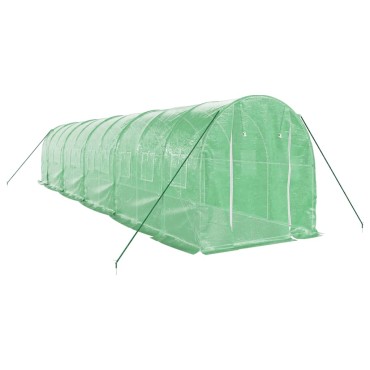 vidaXL Θερμοκήπιο Πράσινο 20 μ² 10 x 2 x 2 μ. με Ατσάλινο Πλαίσιο