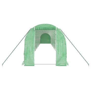 vidaXL Θερμοκήπιο Πράσινο 28 μ² 14 x 2 x 2 μ. με Ατσάλινο Πλαίσιο