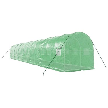 vidaXL Θερμοκήπιο Πράσινο 28 μ² 14 x 2 x 2 μ. με Ατσάλινο Πλαίσιο