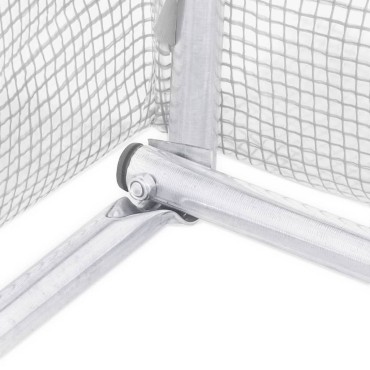 vidaXL Θερμοκήπιο με Ατσάλινο Πλαίσιο Λευκό 8 μ² 4 x 2 x 2 μ.