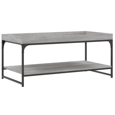 vidaXL Τραπεζάκι Σαλονιού Γκρι Sonoma 100x49x45cm Επεξεργασμένο Ξύλο 1 τεμ.