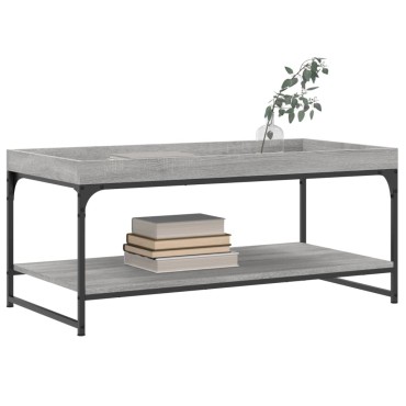 vidaXL Τραπεζάκι Σαλονιού Γκρι Sonoma 100x49x45cm Επεξεργασμένο Ξύλο 1 τεμ.