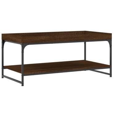 vidaXL Τραπεζάκι Σαλονιού Καφέ Δρυς 100x49x45cm Επεξεργασμένο Ξύλο 1 τεμ.