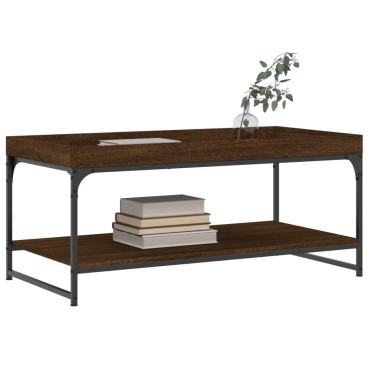 vidaXL Τραπεζάκι Σαλονιού Καφέ Δρυς 100x49x45cm Επεξεργασμένο Ξύλο 1 τεμ.