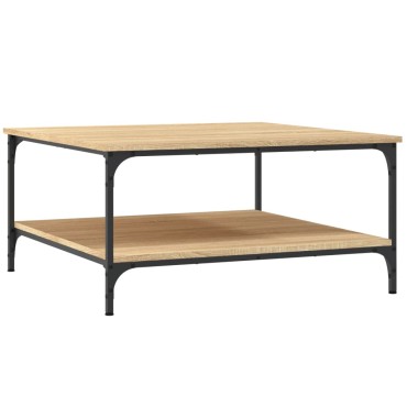 vidaXL Τραπεζάκι Σαλονιού Sonoma Δρυς 80x80x40cm Επεξεργασμένο Ξύλο 1 τεμ.
