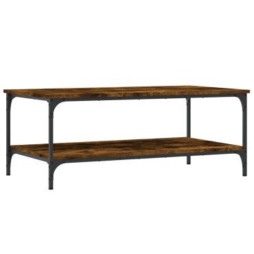 vidaXL Τραπεζάκι Σαλονιού Καπνιστή Δρυς 100x55x40cm Επεξεργ. Ξύλο 1 τεμ.